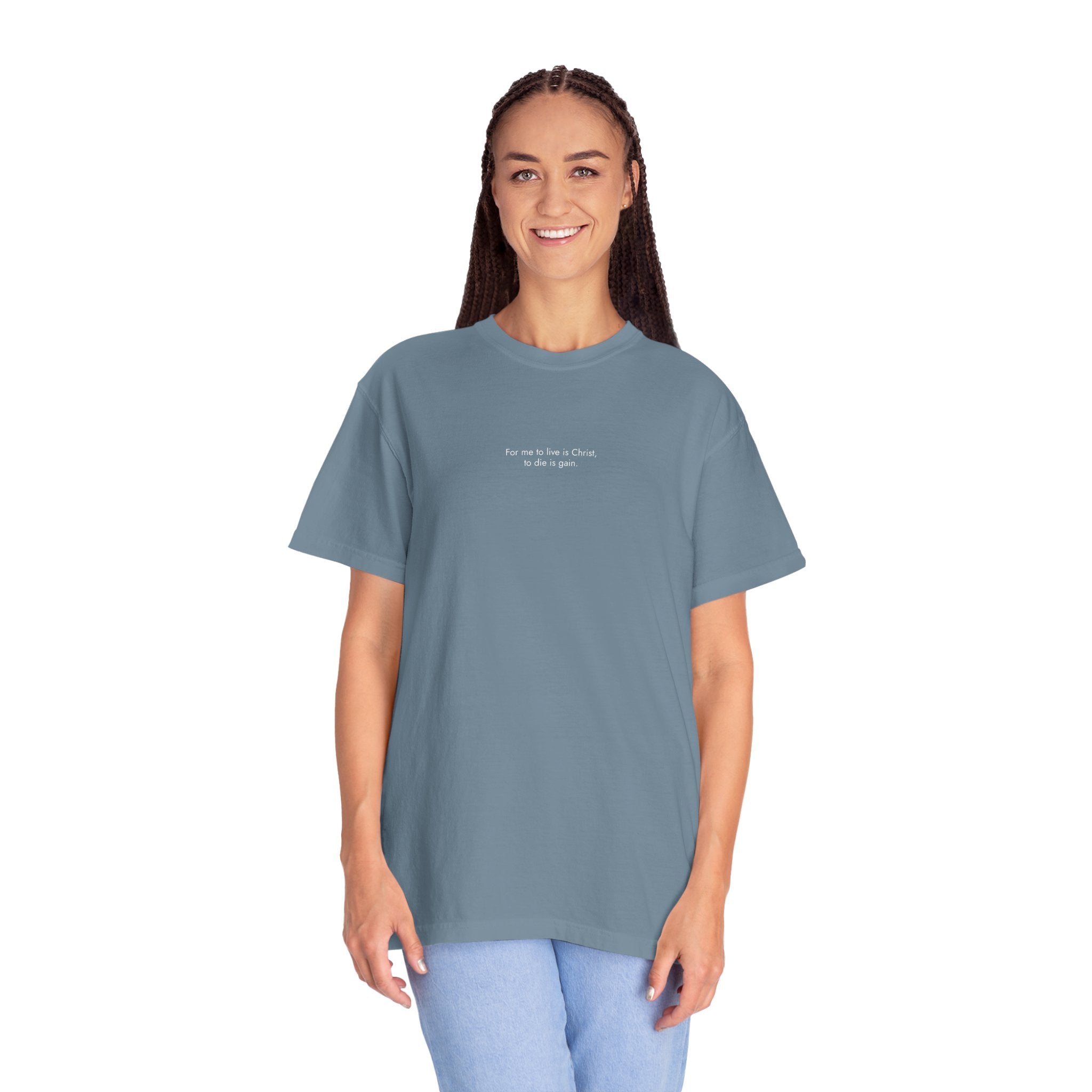"PHILIPPIANS 1:21"   Unisex Garment-Dyed T-Shirt
