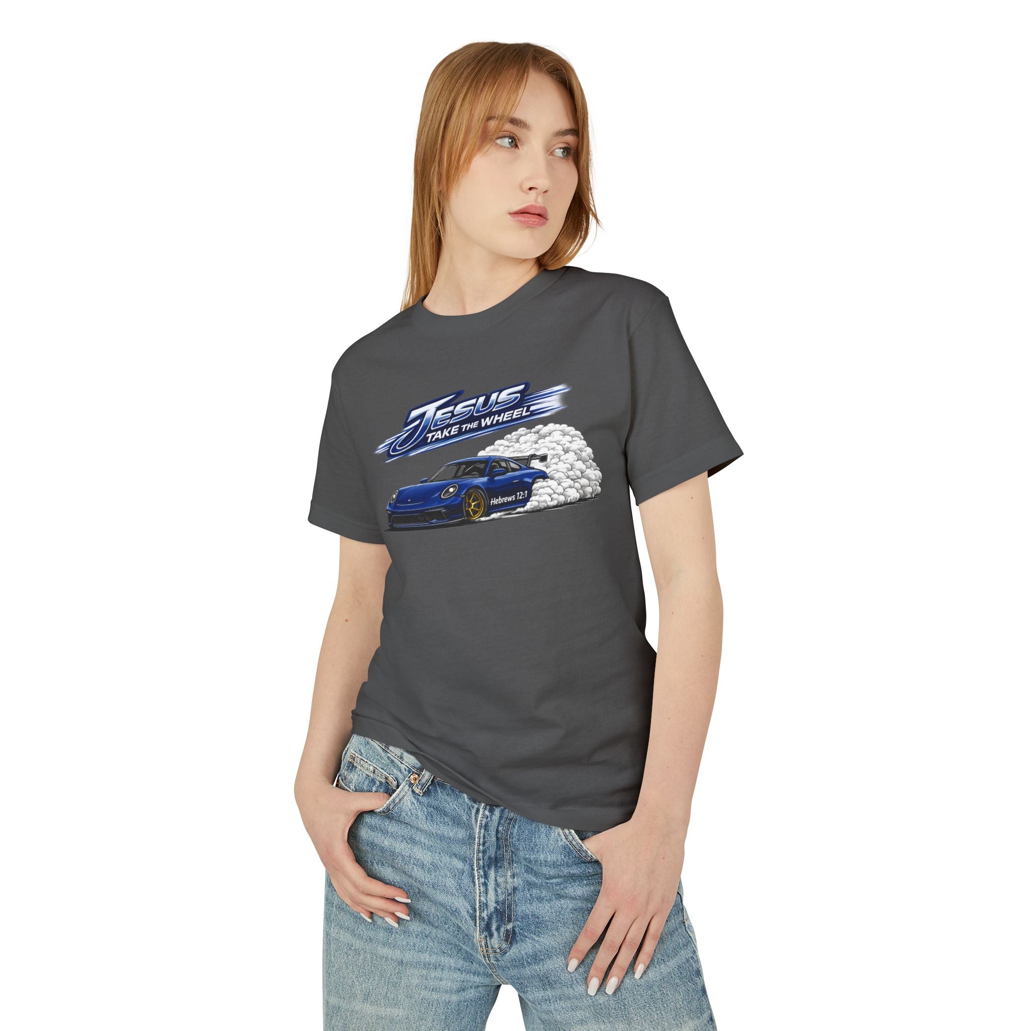 Jesus Take The Wheel Premium Heavyweight Cotton T-Shirt