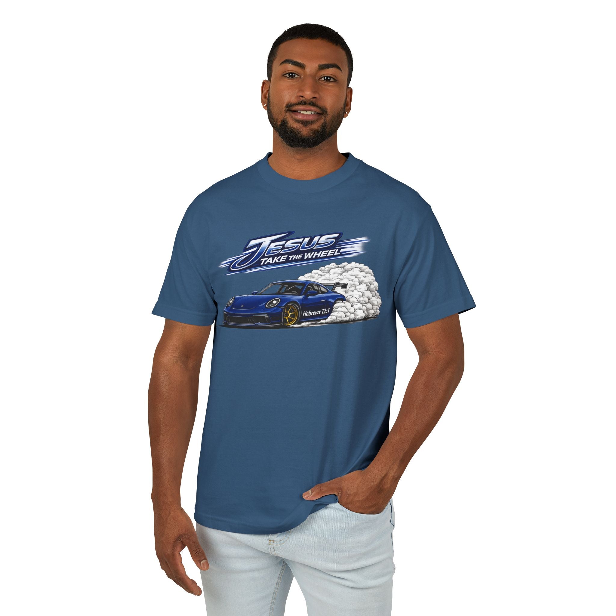 Jesus Take The Wheel Premium Heavyweight Cotton T-Shirt
