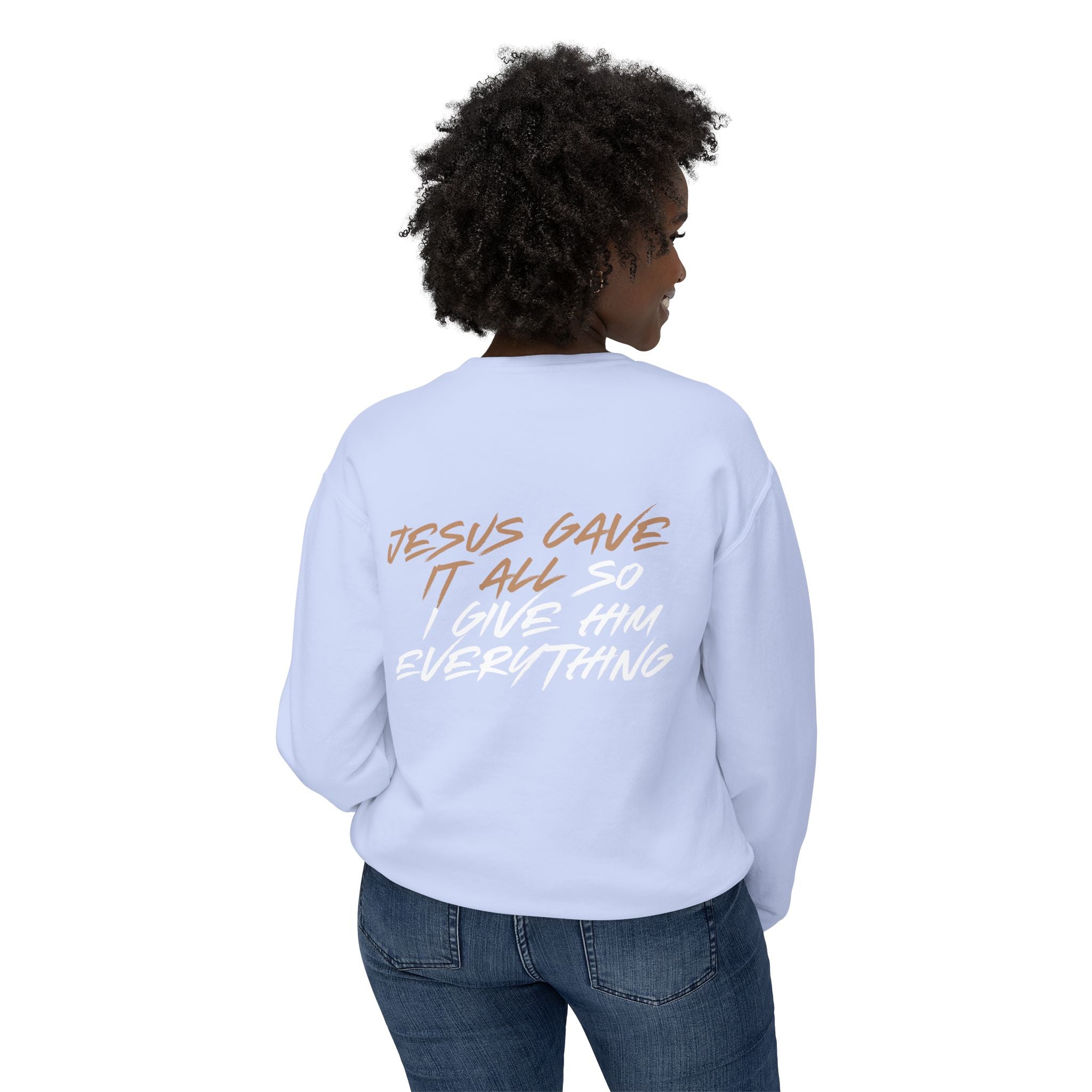 "ALL OR NOTHING"  Lightweight Crewneck Sweatshirt