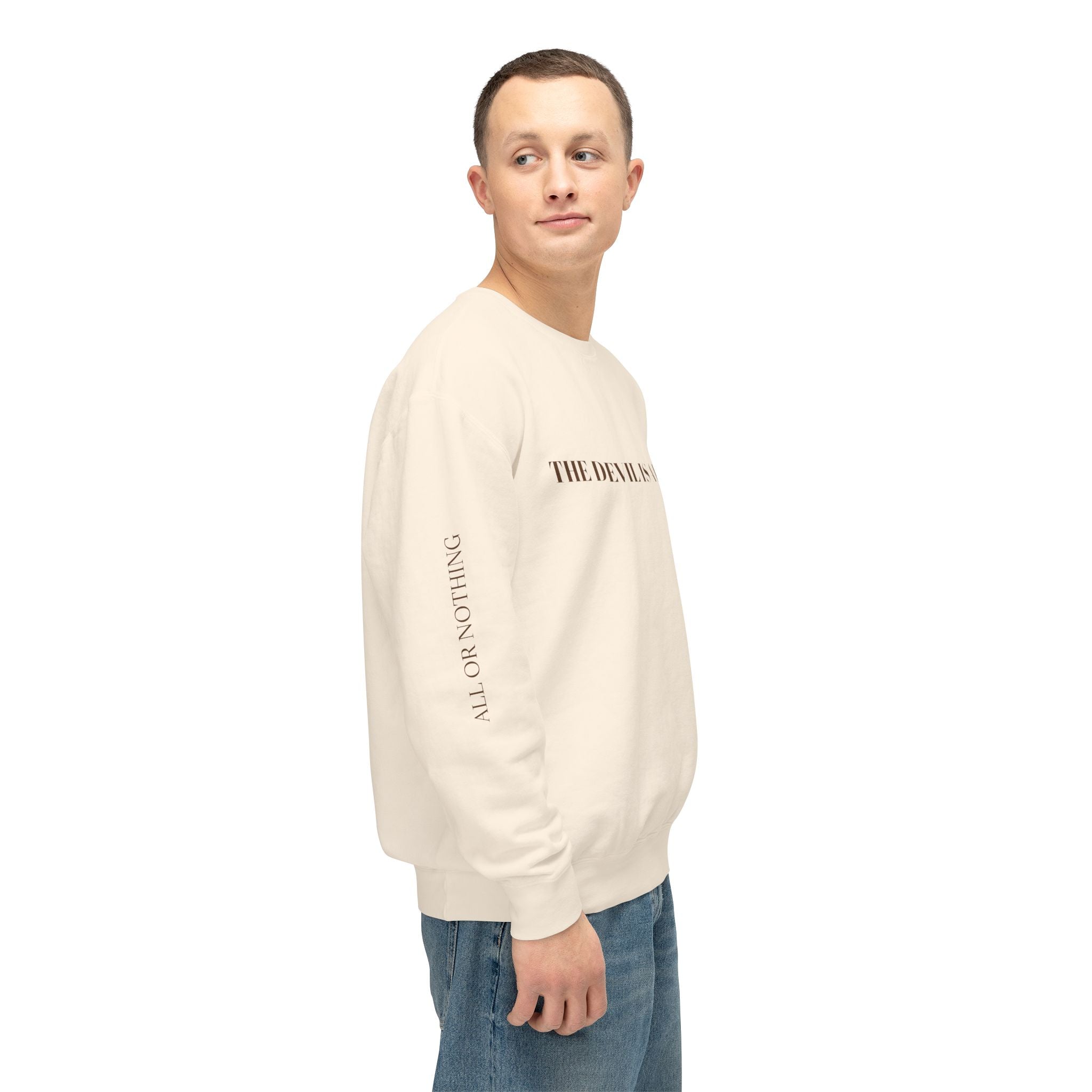 "THE DEVIL IS A LIAR" Lightweight Crewneck Sweatshirt