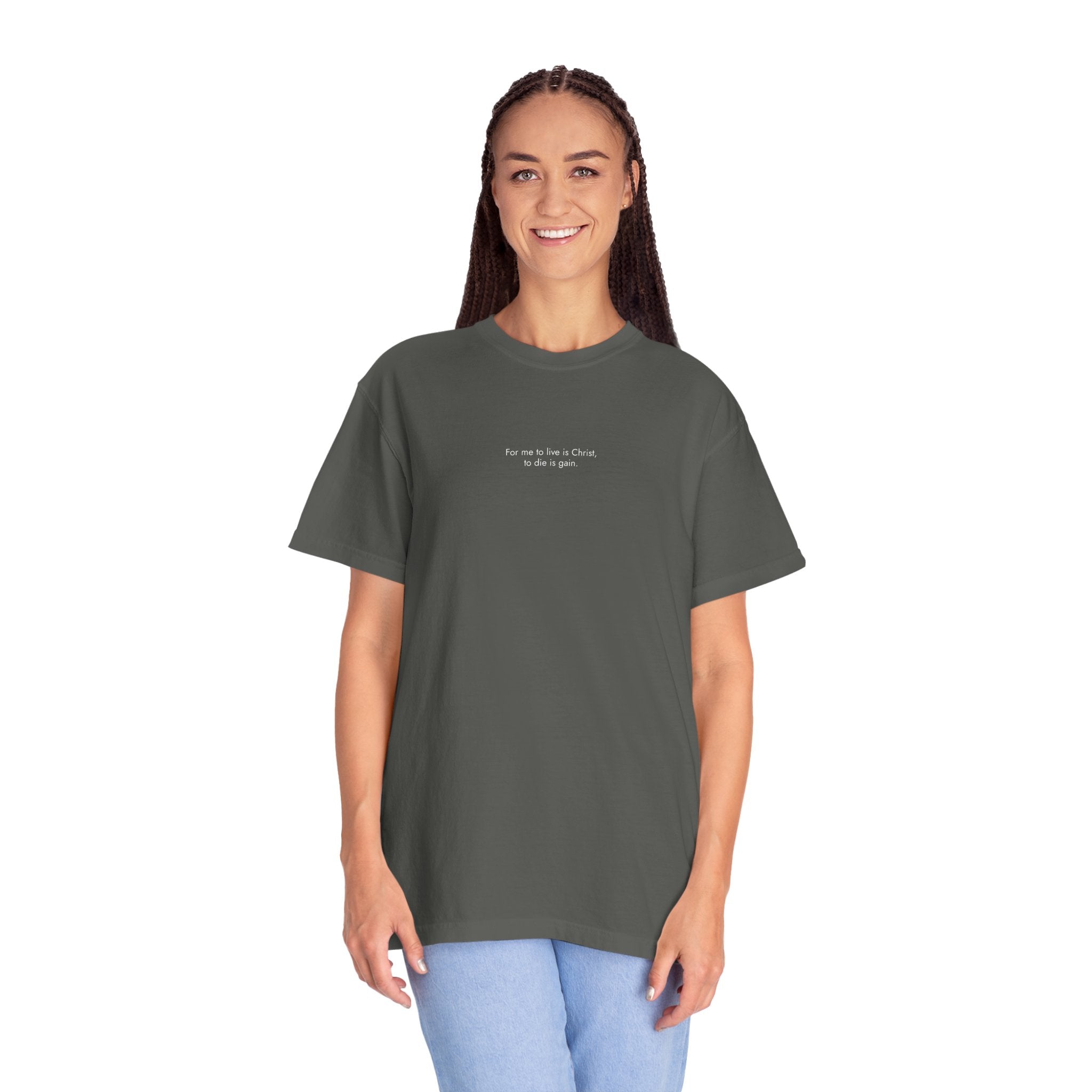 "PHILIPPIANS 1:21"   Unisex Garment-Dyed T-Shirt