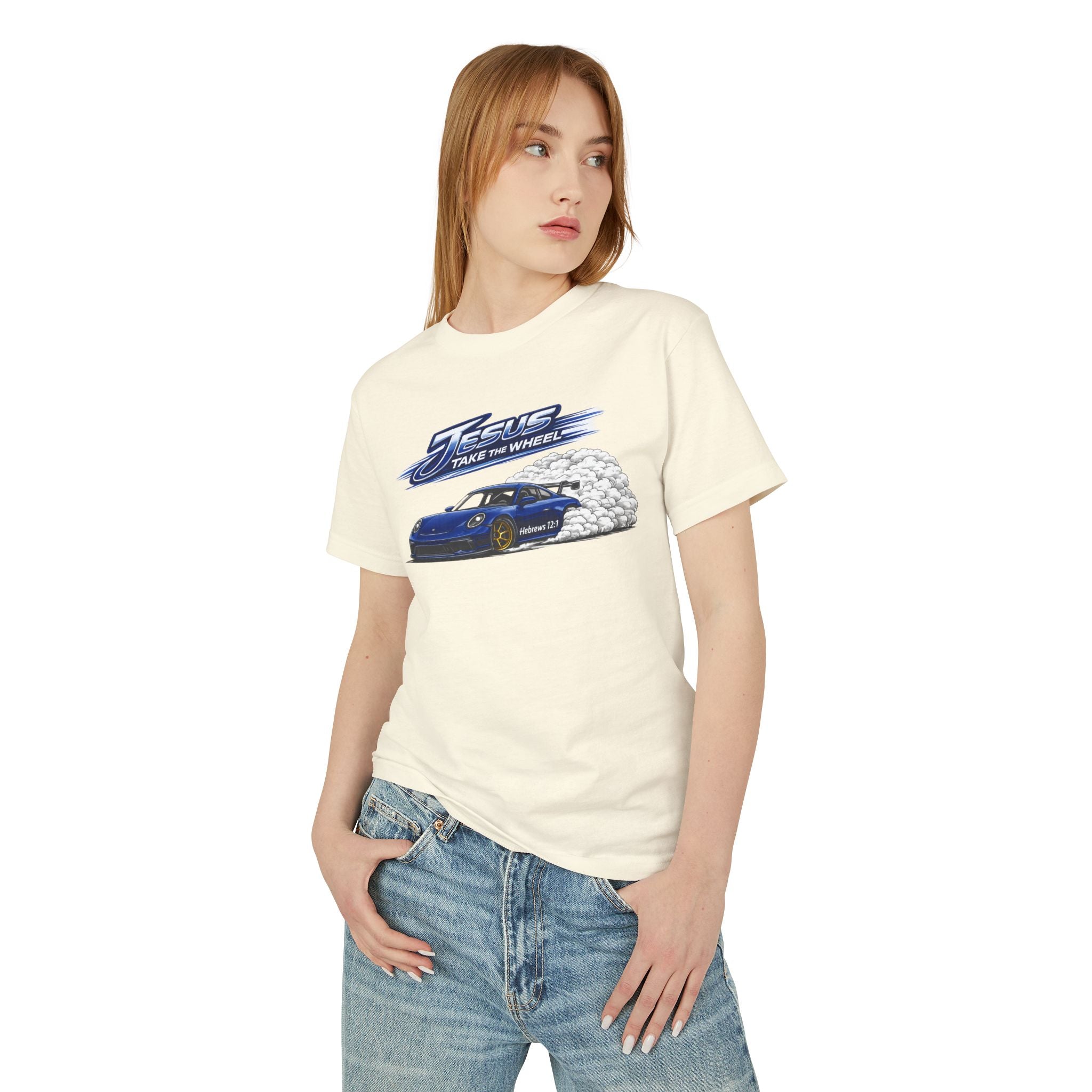 Jesus Take The Wheel Premium Heavyweight Cotton T-Shirt