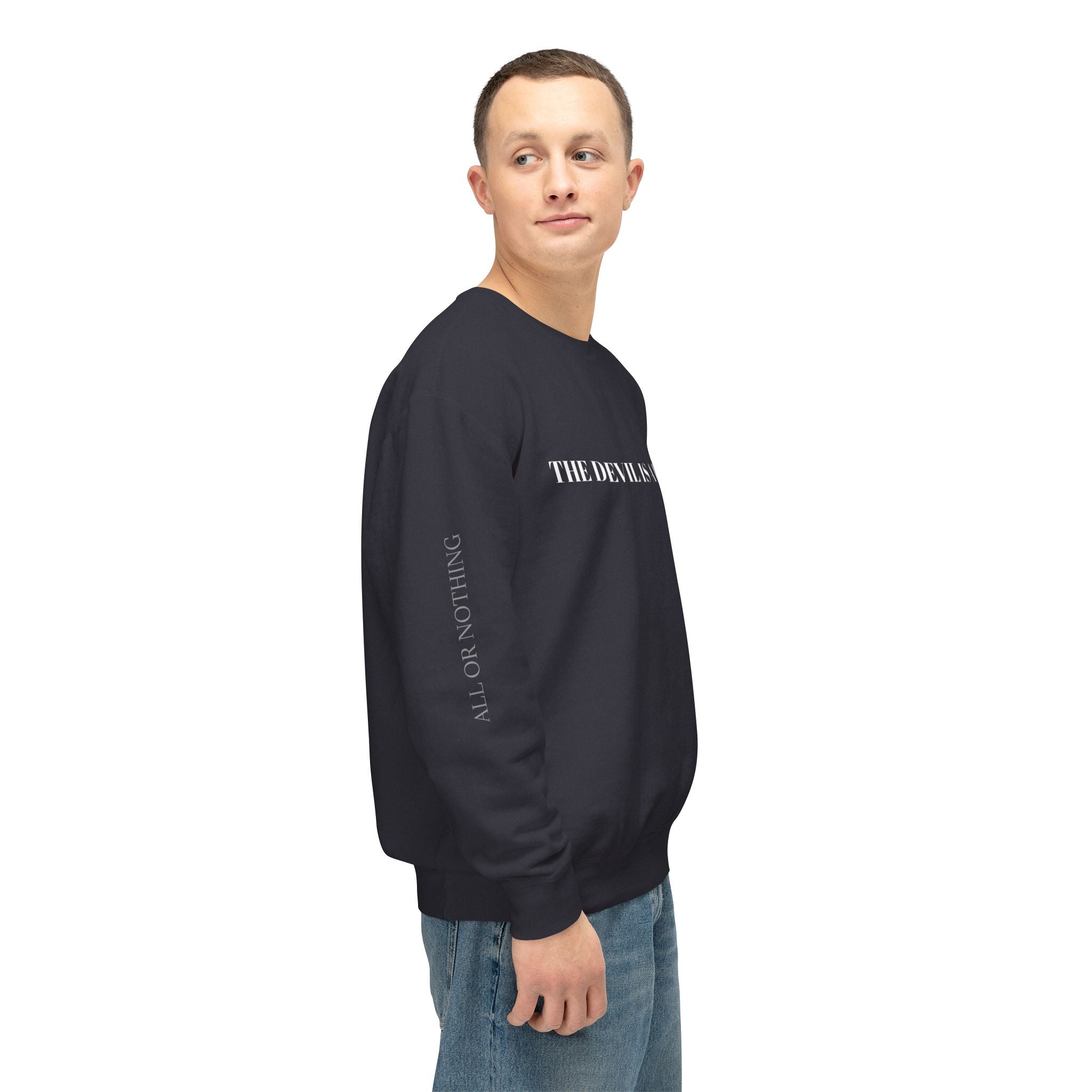 "THE DEVIL IS A LIAR" Lightweight Crewneck Sweatshirt