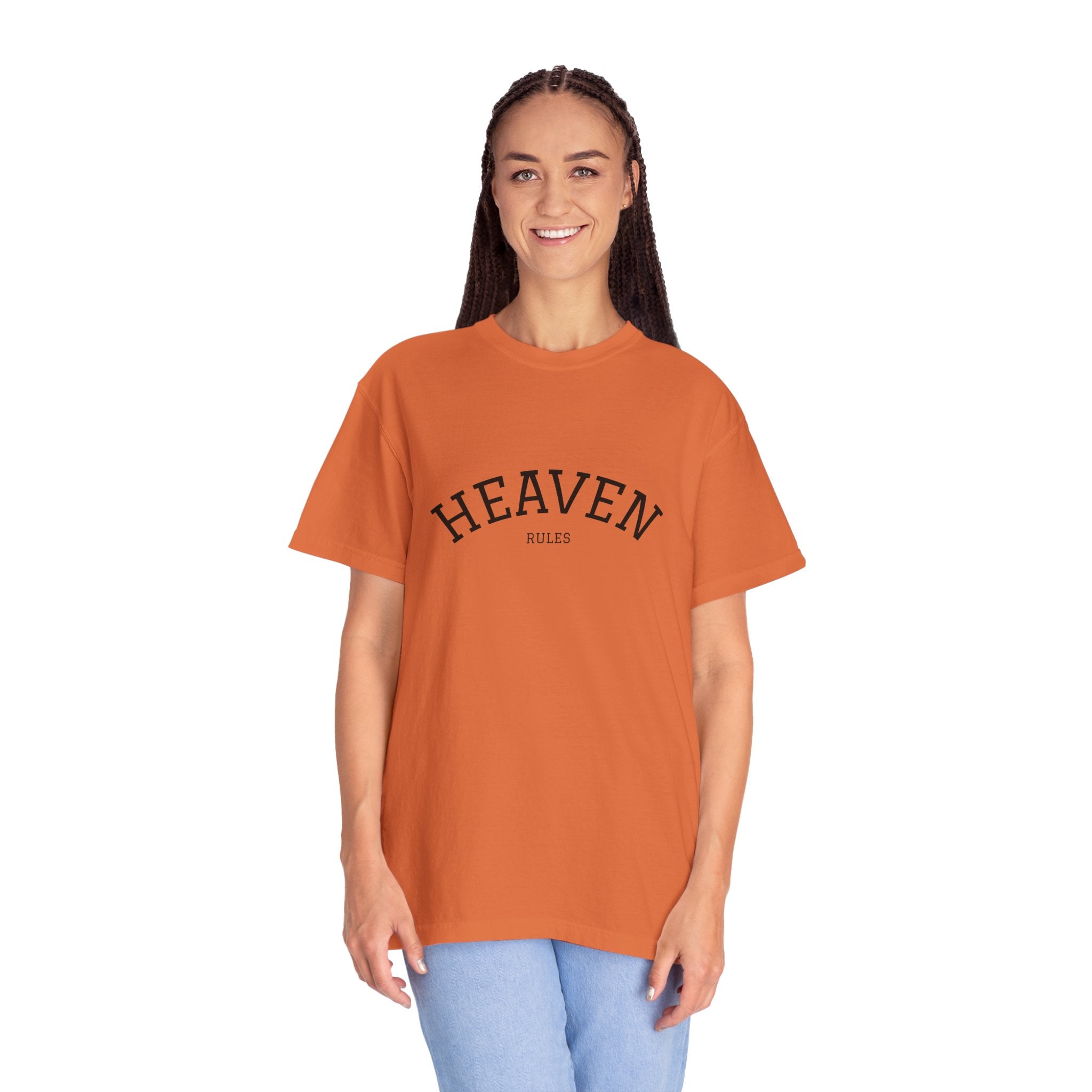"HEAVEN RULES"  Unisex Garment-Dyed T-Shirt