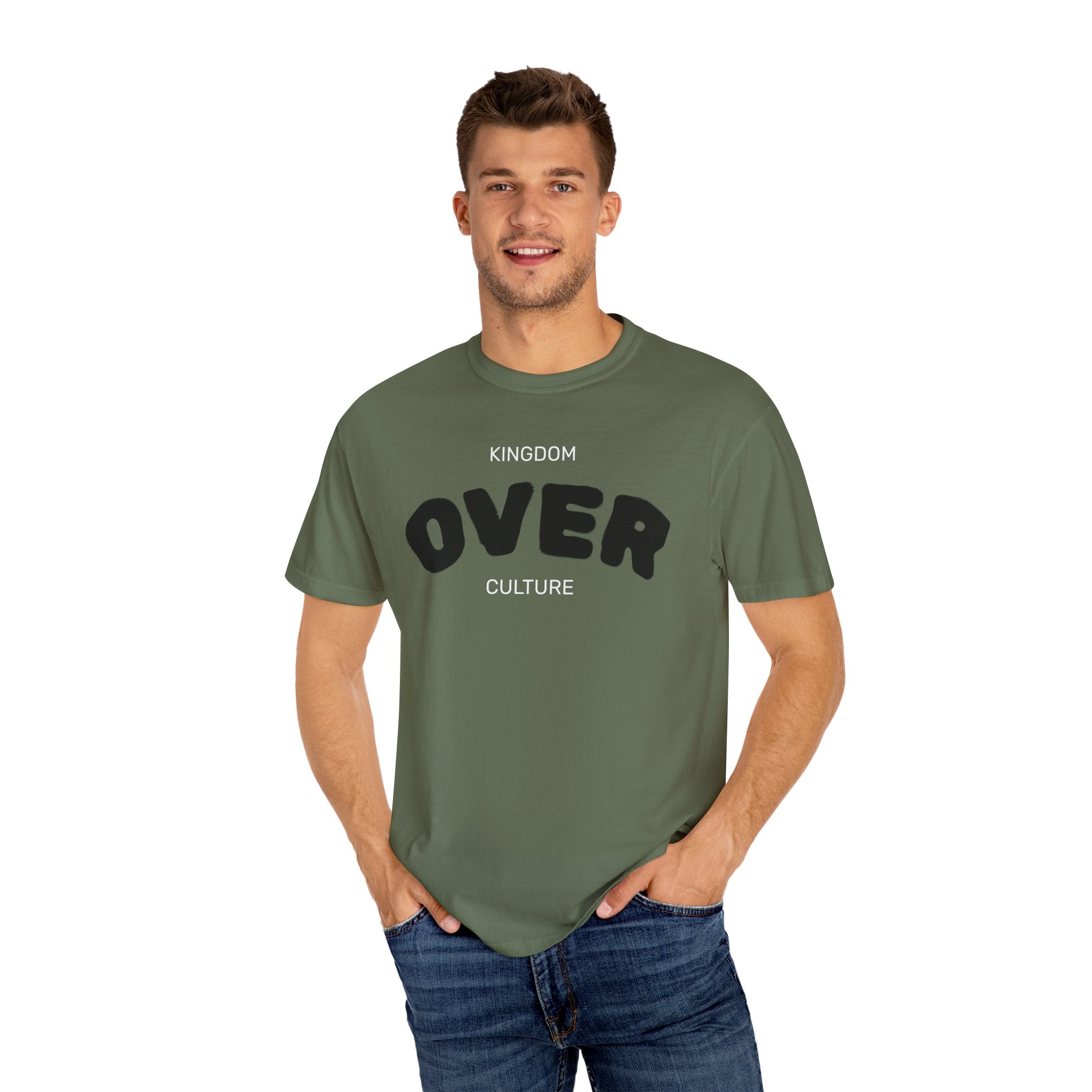 "KINGDOM OVER CULTURE" Unisex Garment-Dyed T-Shirt