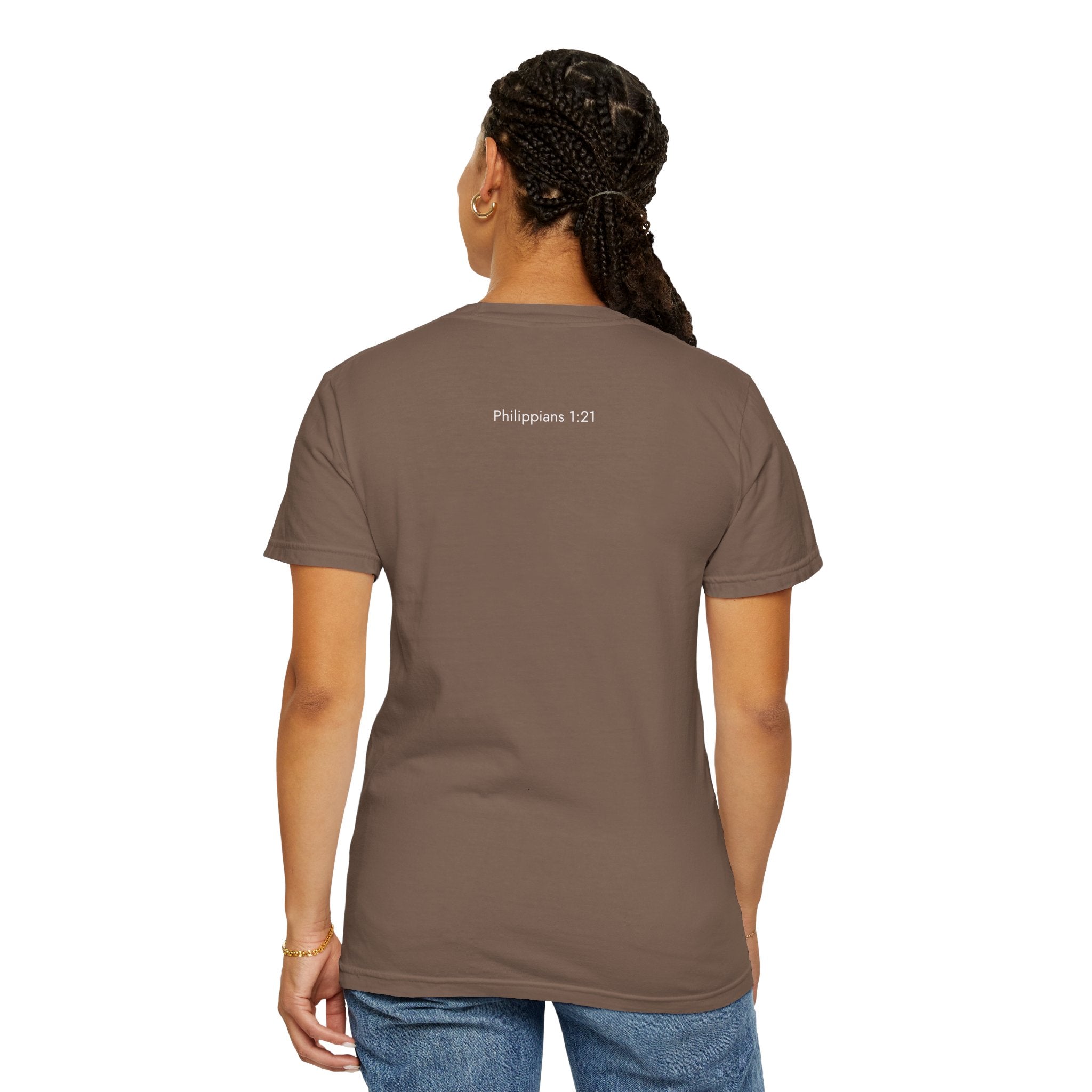 "PHILIPPIANS 1:21"   Unisex Garment-Dyed T-Shirt