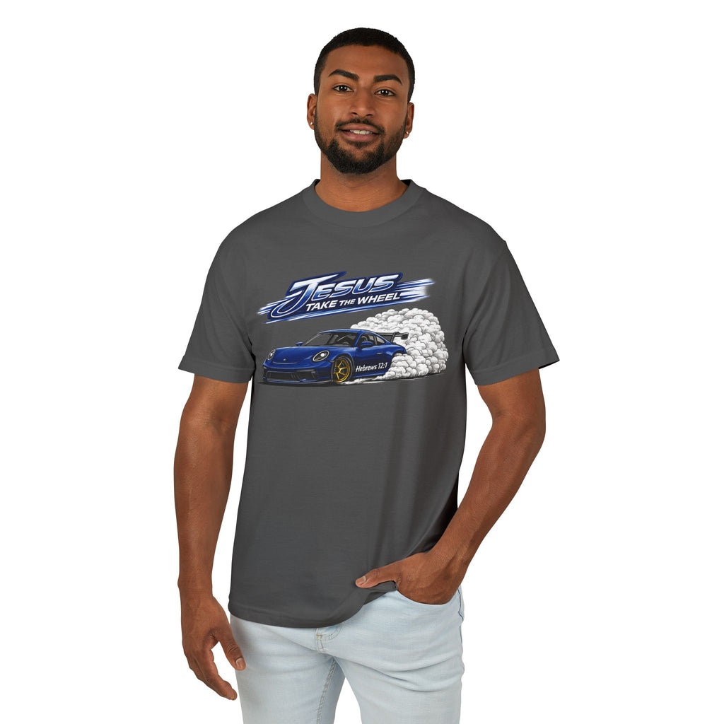 Jesus Take The Wheel Premium Heavyweight Cotton T-Shirt