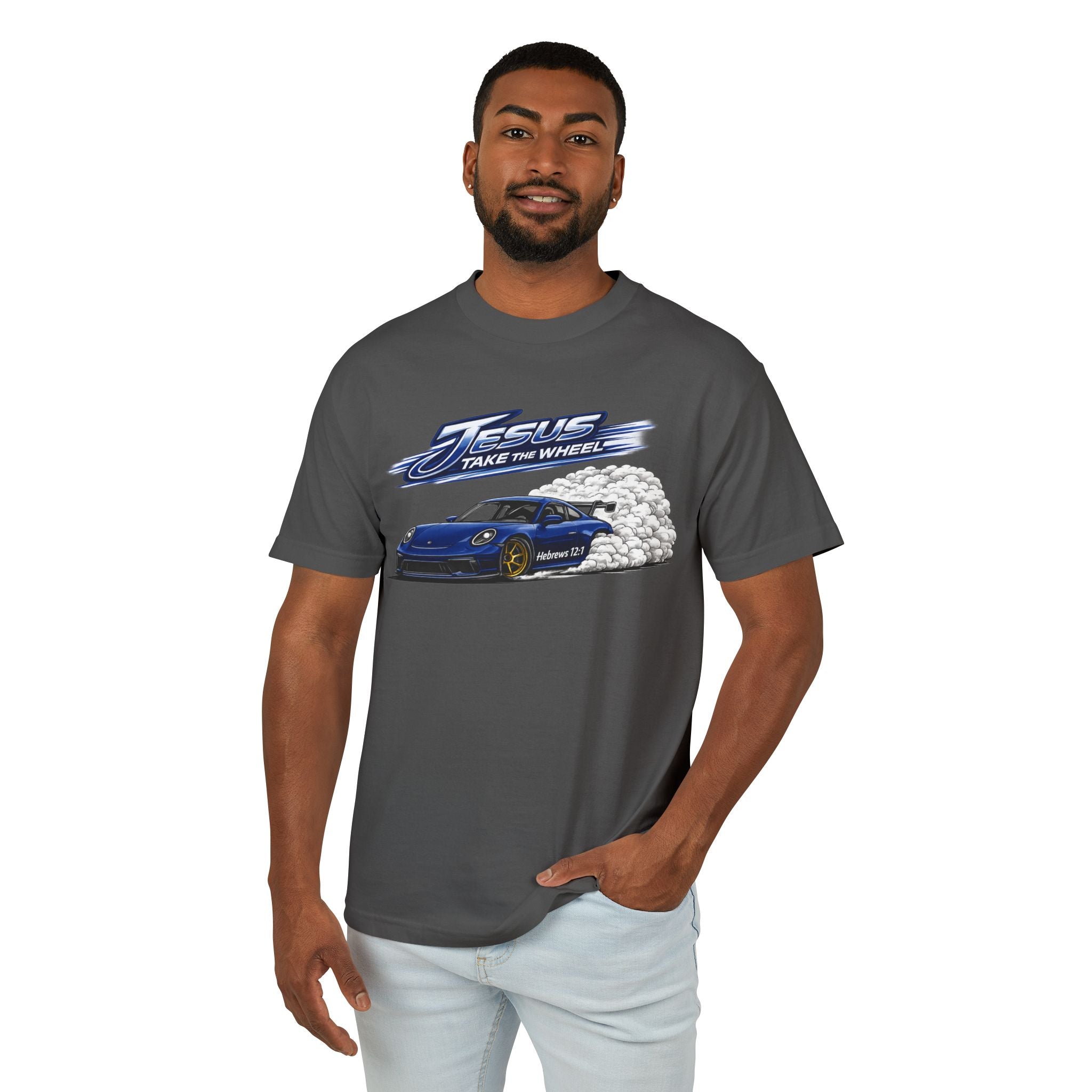 Jesus Take The Wheel Premium Heavyweight Cotton T-Shirt