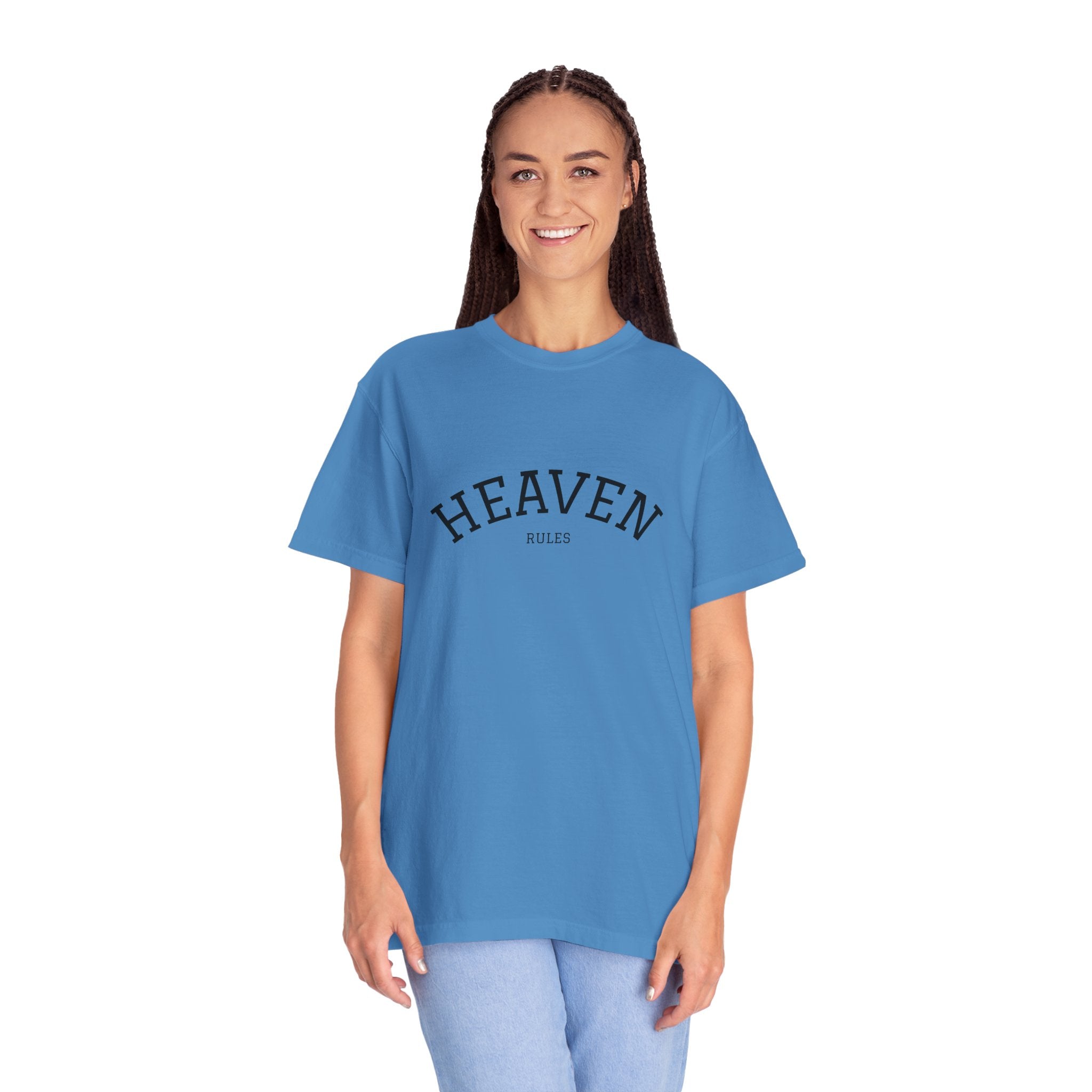 "HEAVEN RULES"  Unisex Garment-Dyed T-Shirt