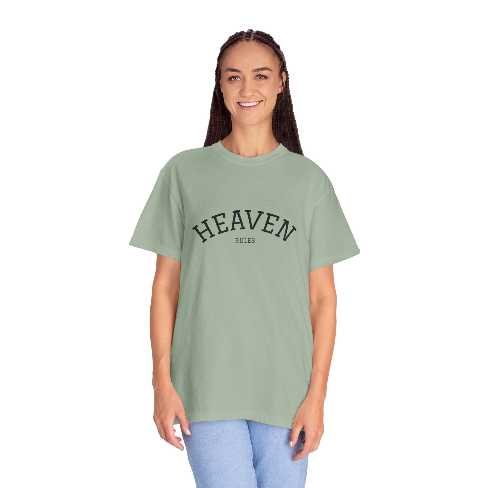 "HEAVEN RULES"  Unisex Garment-Dyed T-Shirt