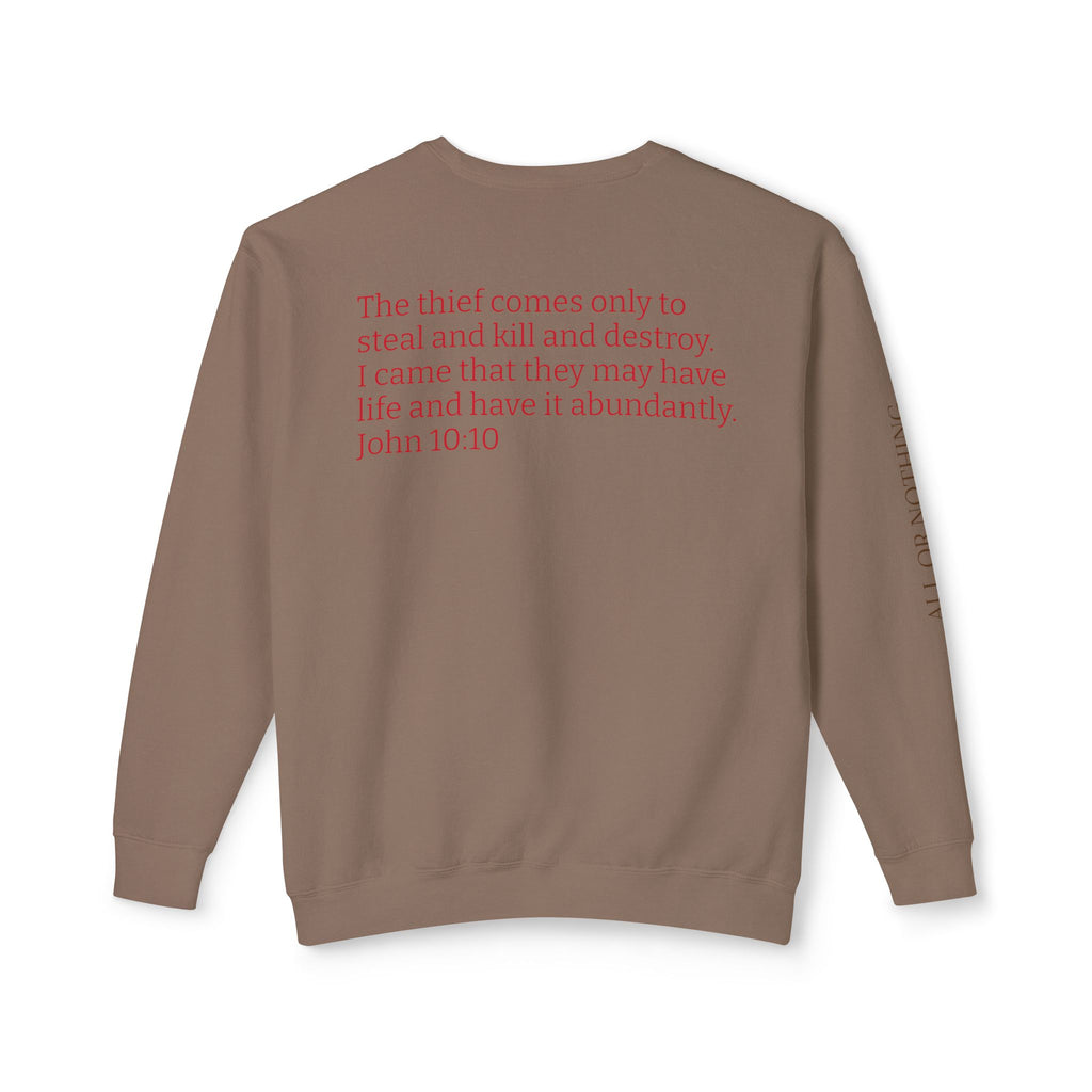 "THE DEVIL IS A LIAR" Lightweight Crewneck Sweatshirt