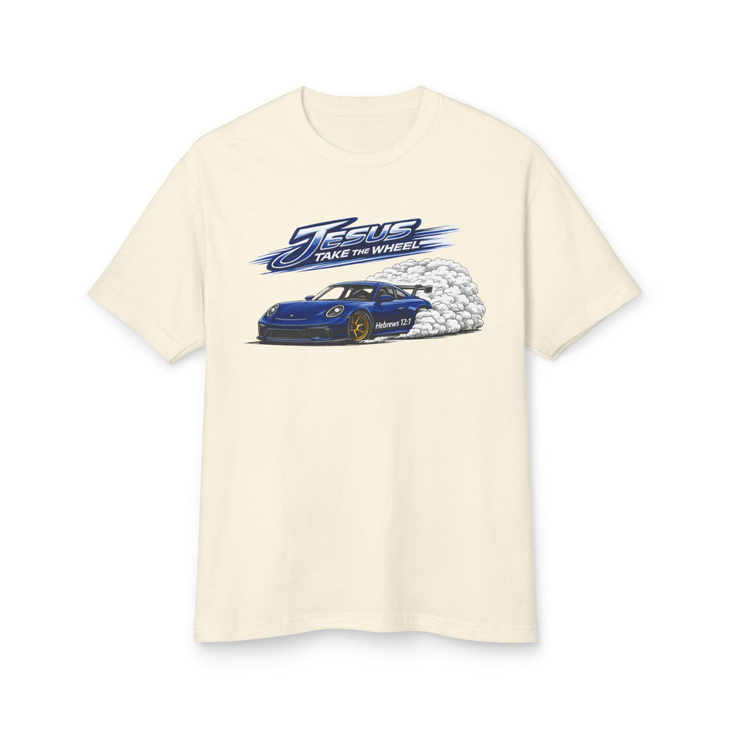 Jesus Take The Wheel Premium Heavyweight Cotton T-Shirt