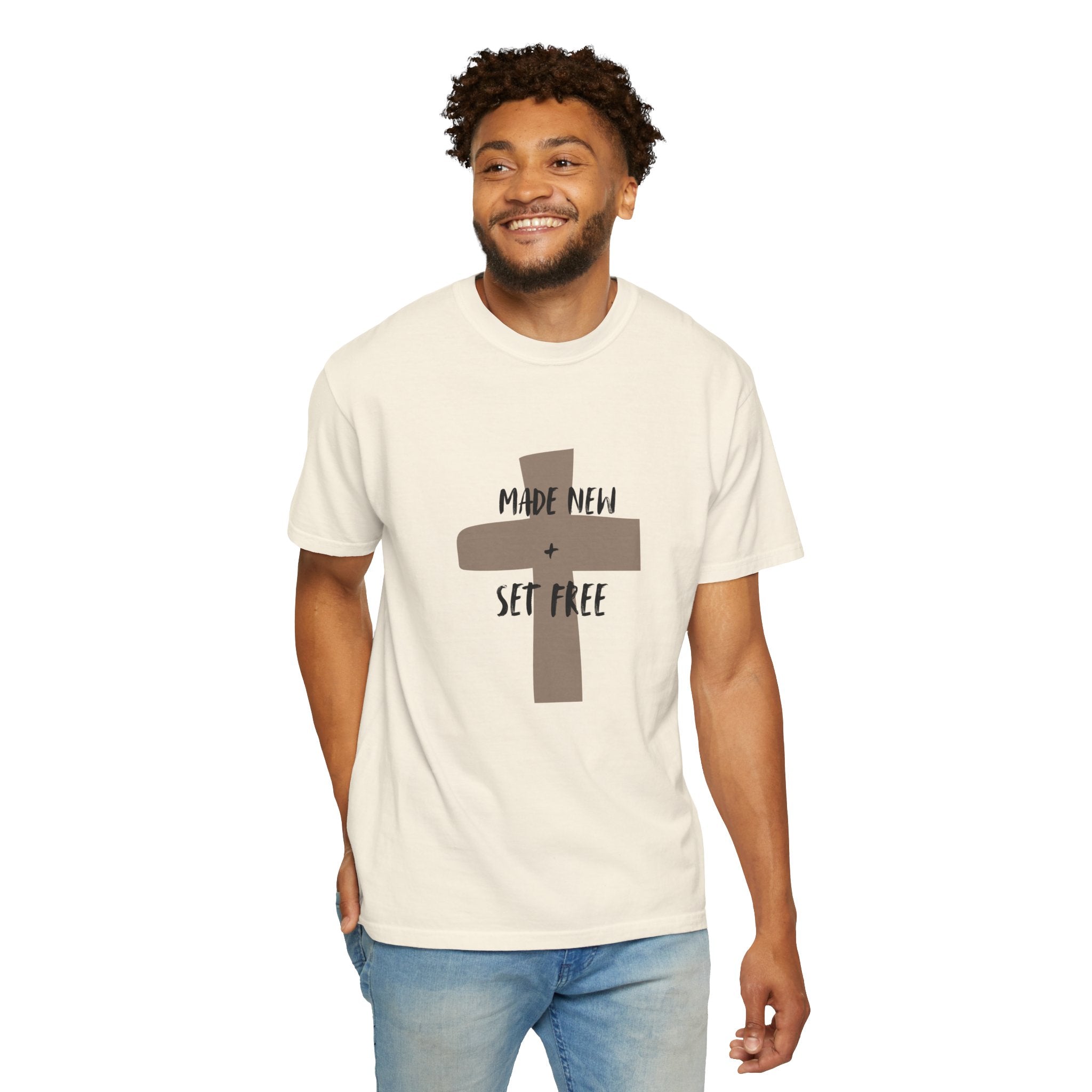 "MADE NEW + SET FREE"  Unisex Garment-Dyed T-Shirt