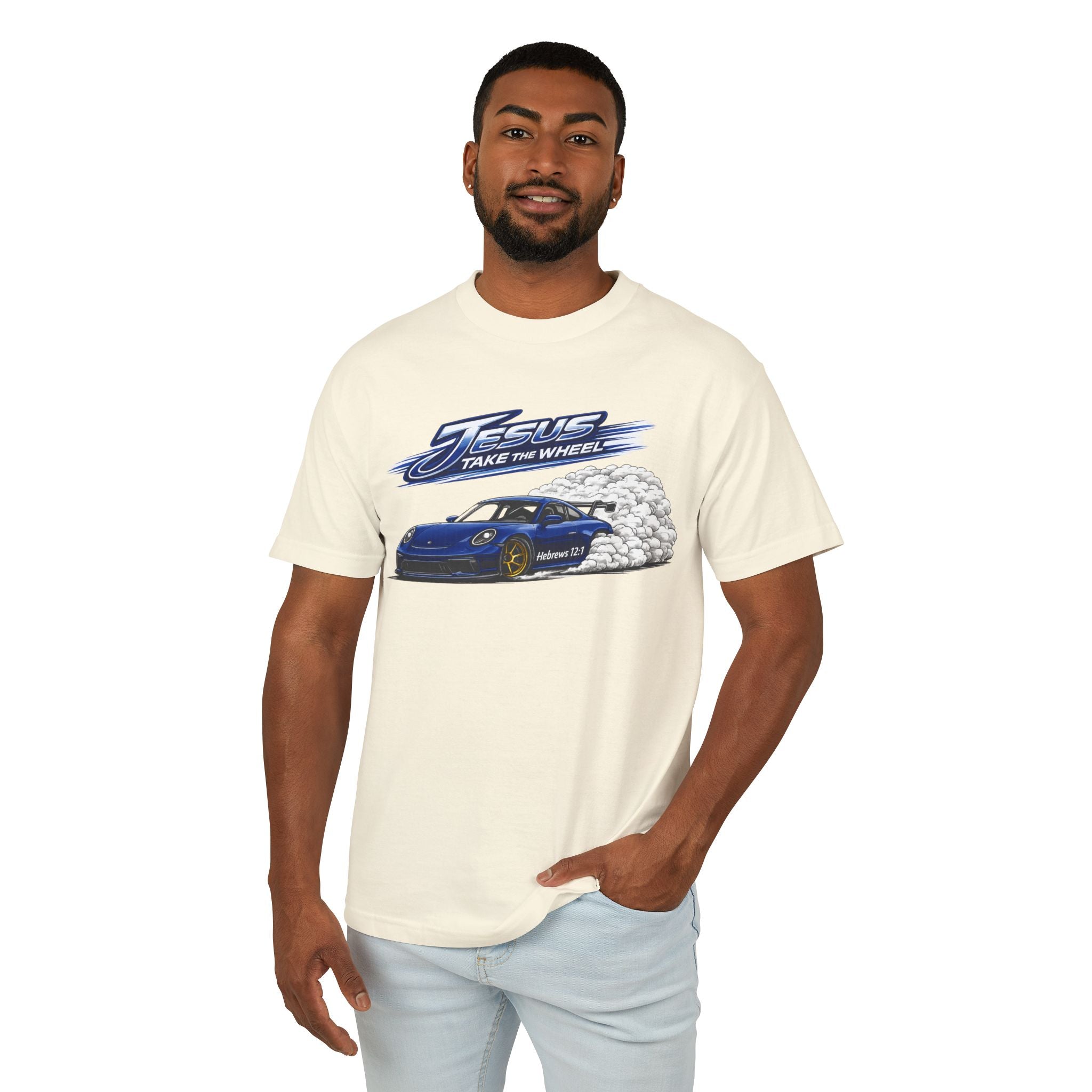 Jesus Take The Wheel Premium Heavyweight Cotton T-Shirt