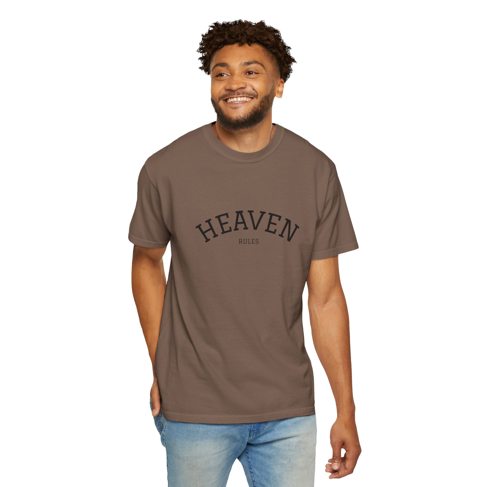 "HEAVEN RULES"  Unisex Garment-Dyed T-Shirt