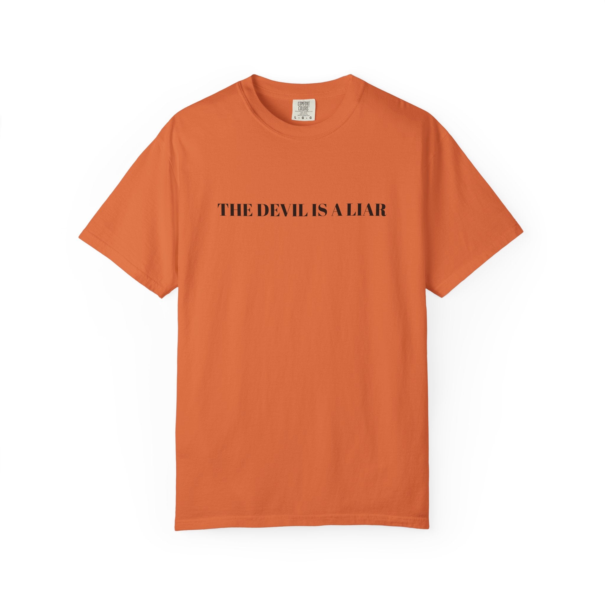 "THE DEVIL IS A LIAR"  Unisex Garment-Dyed T-Shirt