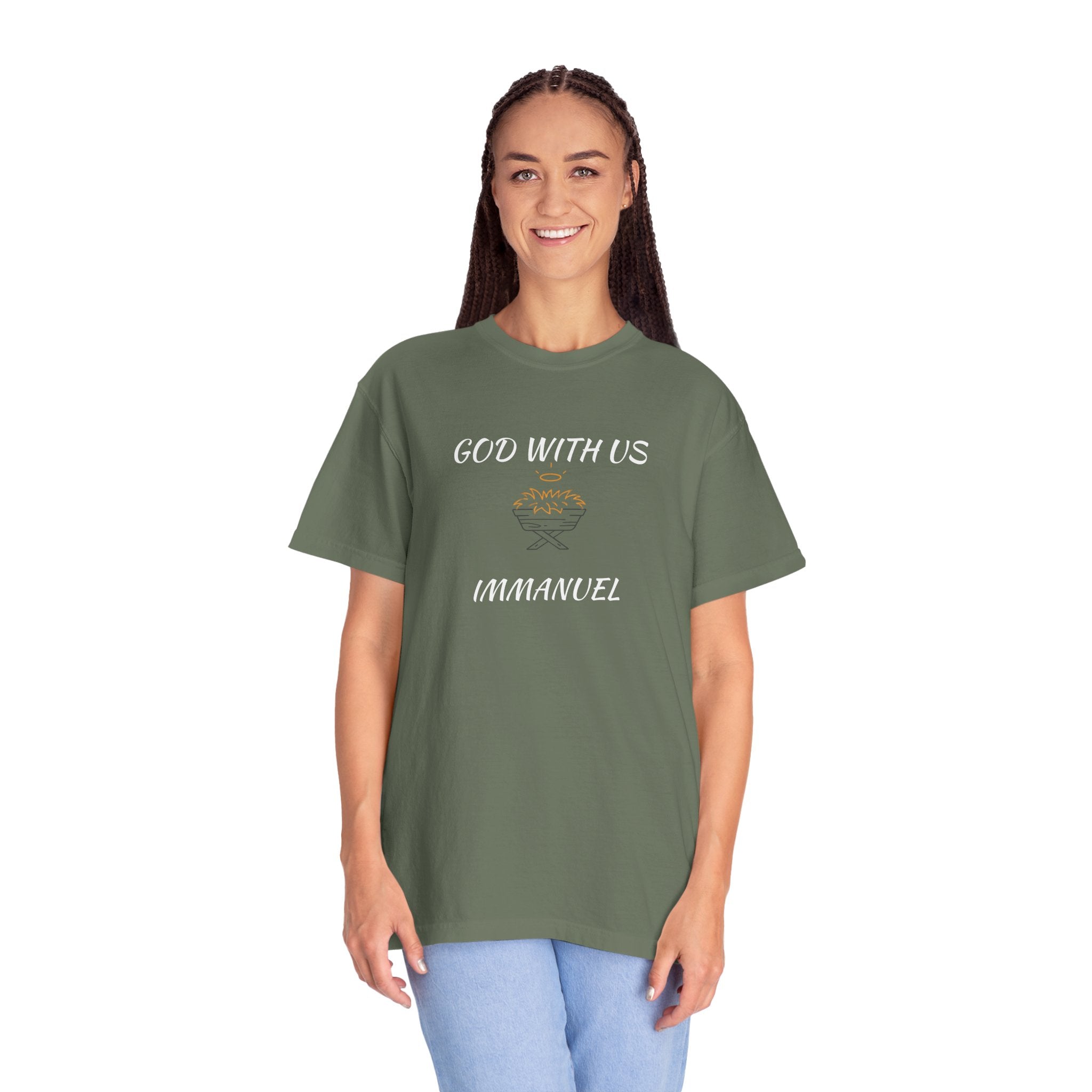 "GOD WITH US" Unisex Garment-Dyed T-Shirt