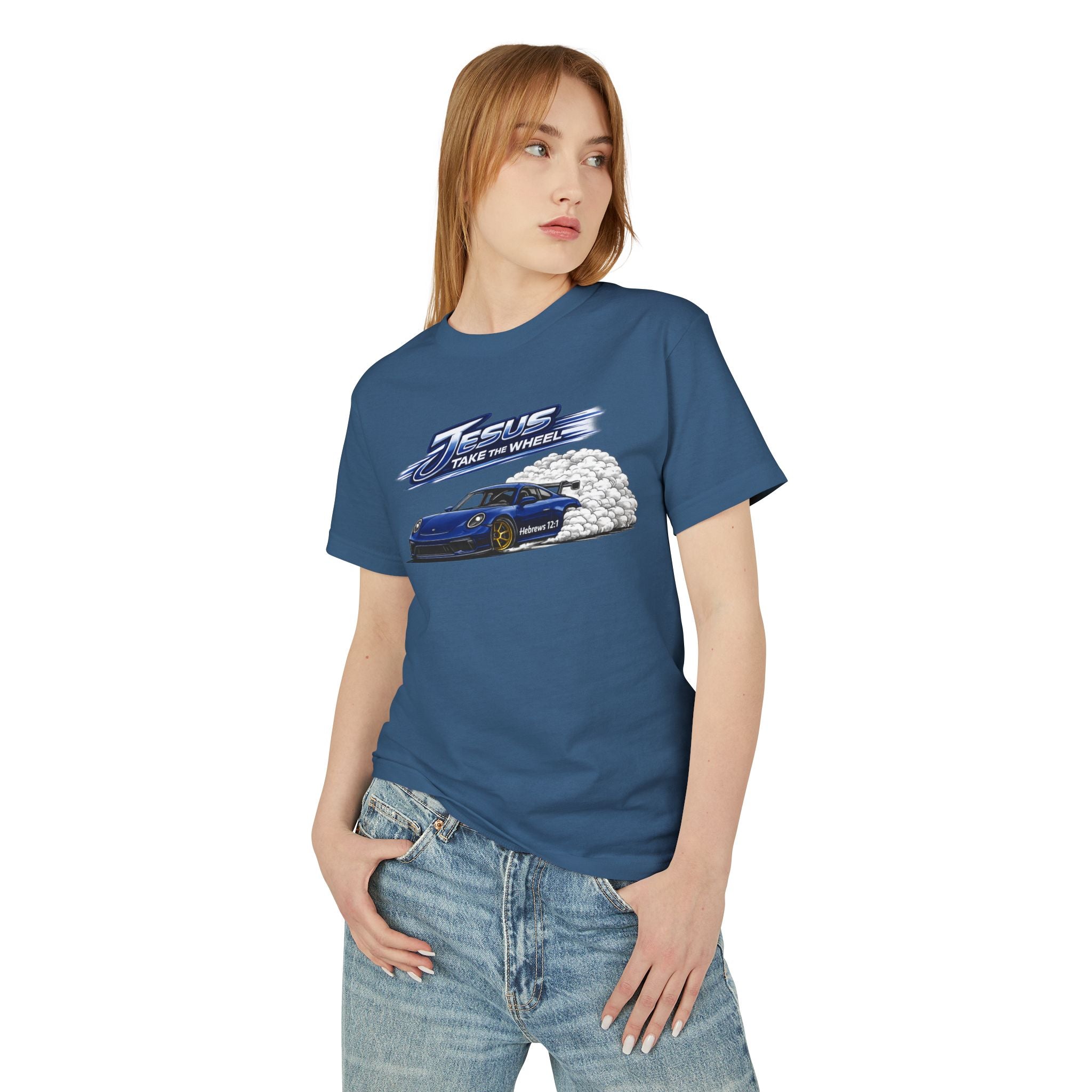 Jesus Take The Wheel Premium Heavyweight Cotton T-Shirt