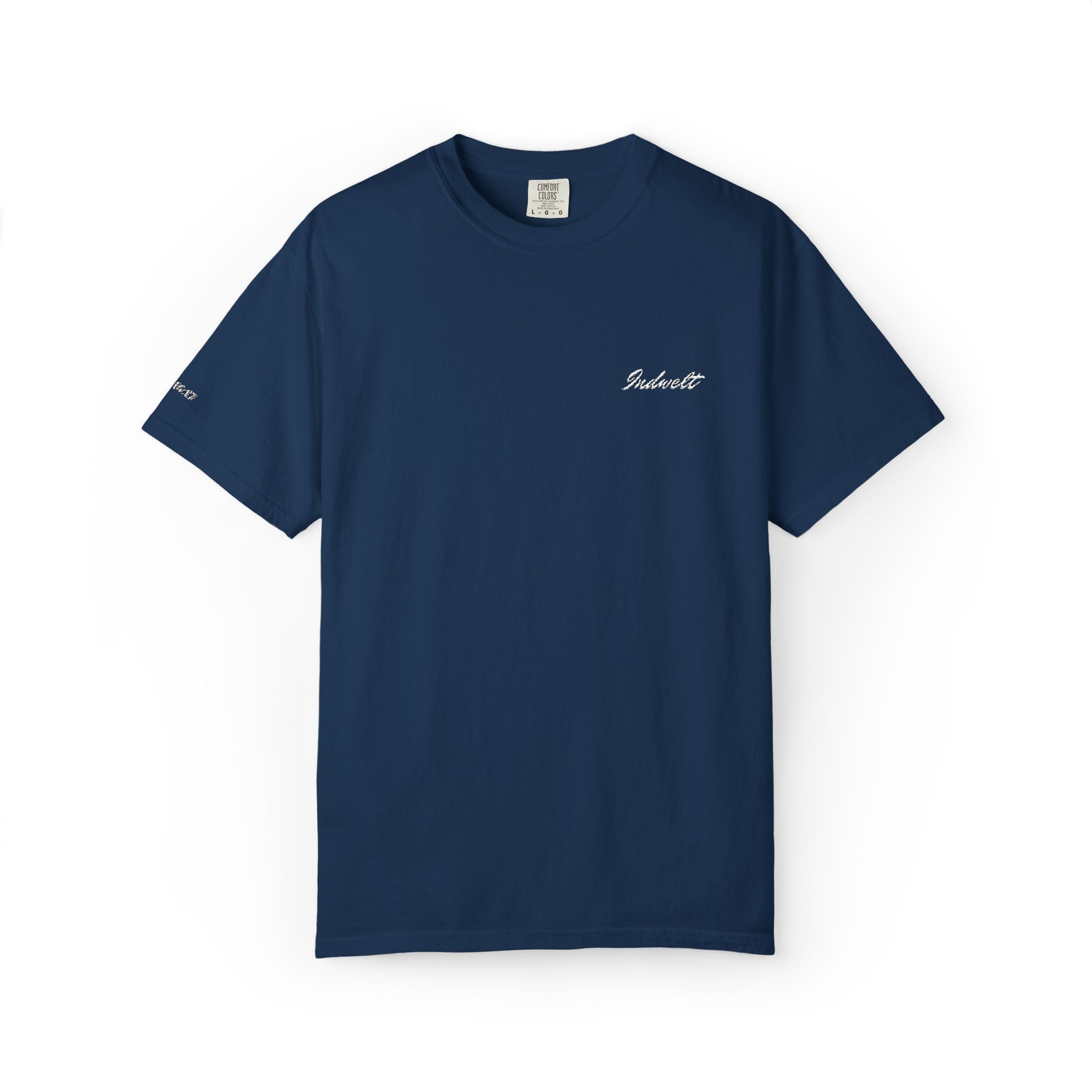 "INDWELT"  Premium Embroidered Garment-Dyed Tee